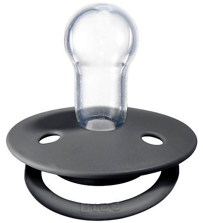 BIBS De Lux Sutter - 2-pak - Rund - Iron/Baby Blue