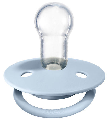 BIBS De Lux Sutter - 2-pak - Rund - Iron/Baby Blue