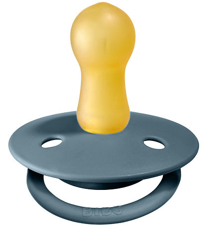 BIBS De Lux Pacifiers - Size 2 - 2-Pack - Round - Mustard/Petrol
