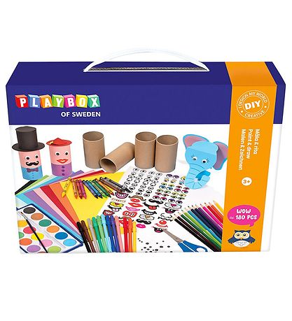 Playbox Knutseldoos - Verf & Symbolen - 180 Onderdelen Playbox Knutseldoos - Verf & Symbolen - 180 Onderdelen