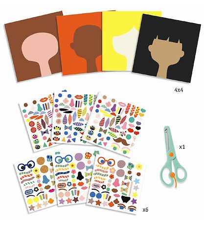 Djeco Creative Set w. Stickers - Hairdresser