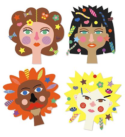Djeco Creative Set w. Stickers - Hairdresser