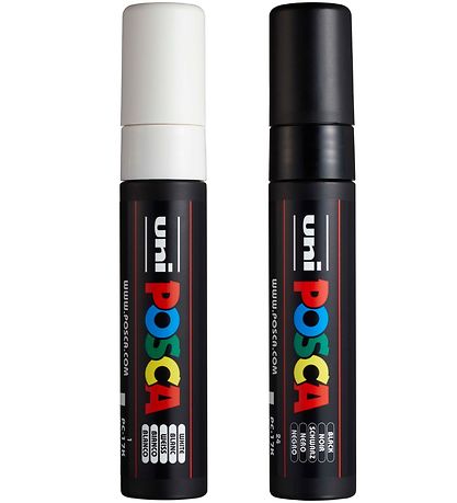 Posca Tuscher - PC-17K - 2 stk. - Sort/Hvid Posca Tuscher - PC-17K - 2 stk. - Sort/Hvid