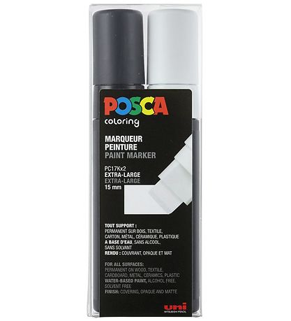 Posca Tuscher - PC-17K - 2 stk. - Sort/Hvid
