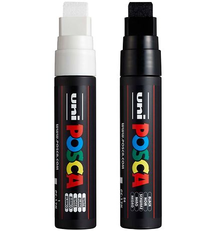 Posca Tuscher - PC-17K - 2 stk. - Sort/Hvid Posca Tuscher - PC-17K - 2 stk. - Sort/Hvid