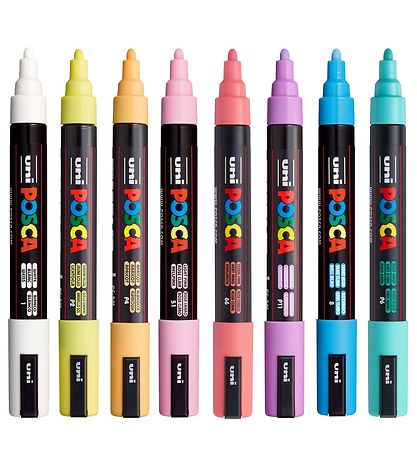 Posca Tuscher - PC-5M - 8 stk. - Afdæmpede Farver Posca Tuscher - PC-5M - 8 stk. - Afdæmpede Farver