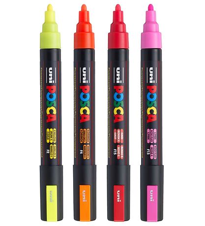 Posca Tuscher - PC-5M - 4 stk. - Neon