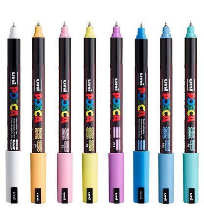 Posca Tuscher - PC-1MR - 8 stk. - Afdæmpede Farver
