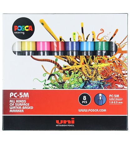 Posca Filzstifte - PC-5M - 8 st. - Mehrfarbig Posca Filzstifte - PC-5M - 8 st. - Mehrfarbig