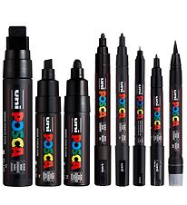 Posca Tuscher - 8 Spidsstørrelser - Sort Posca Tuscher - 8 Spidsstørrelser - Sort