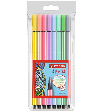 Stabilo Markers - Pen 68 - 8 pcs. - Pastel Colours