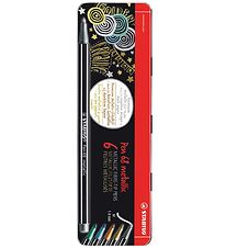 Stabilo Tuscher - Pen 68 - 6 stk. - Metallic m. Etui Stabilo Tuscher - Pen 68 - 6 stk. - Metallic m. Etui