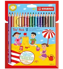 Stabilo Farveblyanter - Trio Thick - 18 stk - Multifarvet Stabilo Farveblyanter - Trio Thick - 18 stk - Multifarvet