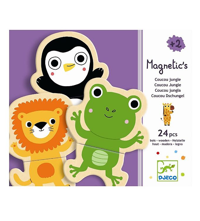 Djeco Magneter - 24 stk. - Træ - Coucou