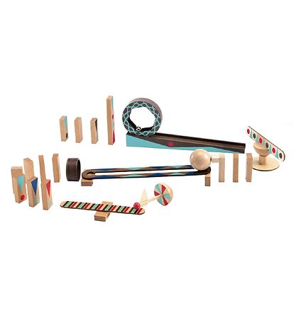 Djeco Ball rack - Zig & Go - 28 pcs. - Wood Djeco Ball rack - Zig & Go - 28 pcs. - Wood