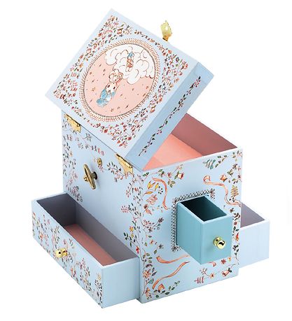 Djeco Smykkeskrin m. Musik - 16x17x10 cm - Ballerina På Scenen