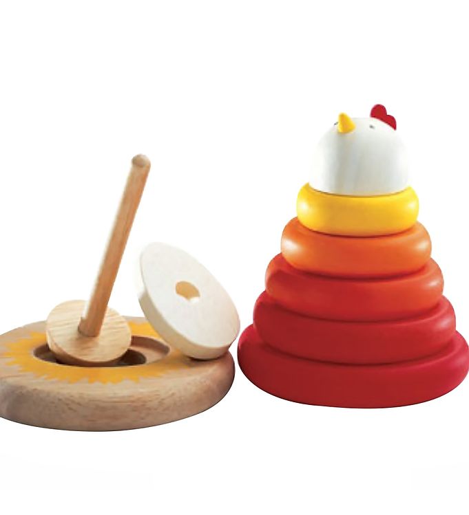 Djeco Stablelegetøj - Høne - Rød/Orange