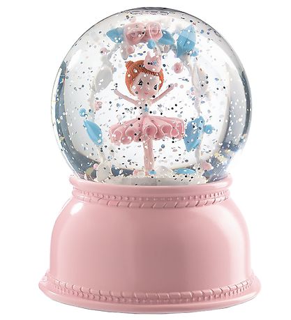 Djeco Snekugle m. Lys - 14 cm - Rosa m. Ballerina Djeco Snekugle m. Lys - 14 cm - Rosa m. Ballerina