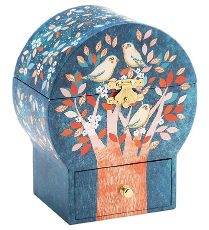 Djeco Smykkeskrin m. Musik - 16,5x13,5x10 cm - Poetisk Træ