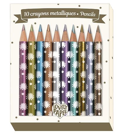 Djeco Colouring Pencils - Mini - 10 pcs. - Metallic Djeco Colouring Pencils - Mini - 10 pcs. - Metallic