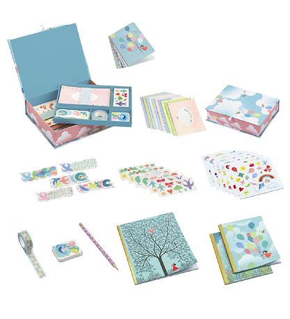 Djeco Stationery - 34 pcs. - Charlotte Djeco Stationery - 34 pcs. - Charlotte