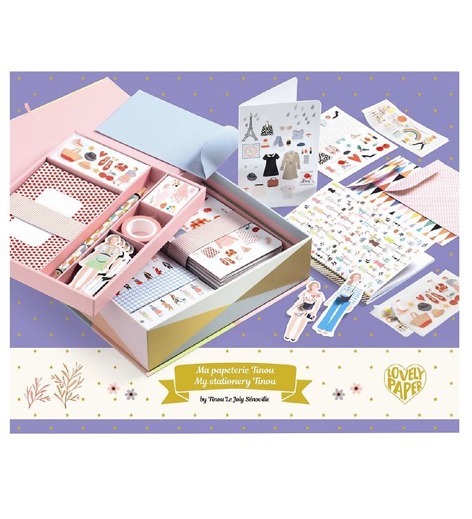 Djeco Brevpapir - 34 Dele - Tinou