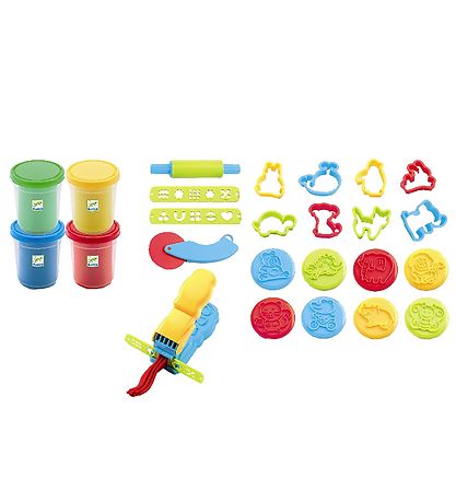 Djeco Play Dough - Starter Kit - 21 Parts - Classic Djeco Play Dough - Starter Kit - 21 Parts - Classic