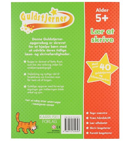 Karrusel Forlag Aktivitetsbog - Guldstjerner - Lær At Skrive  Karrusel Forlag Aktivitetsbog - Guldstjerner - Lær At Skrive