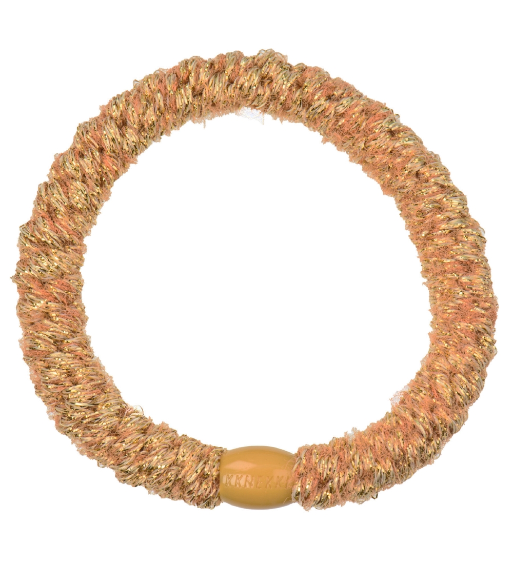Kknekki Haargummi - Senfgelb m. Velours/Glitzer - Kknekki - One Size - Haarschmuck