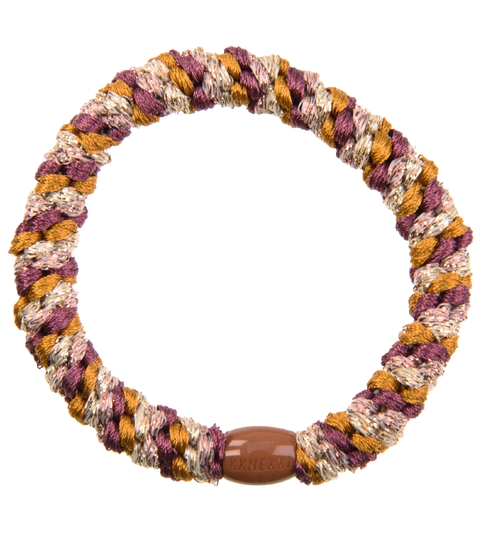 Kknekki Haargummi - Pink/Senfgelb Glitzer - Kknekki - One Size - Haarschmuck