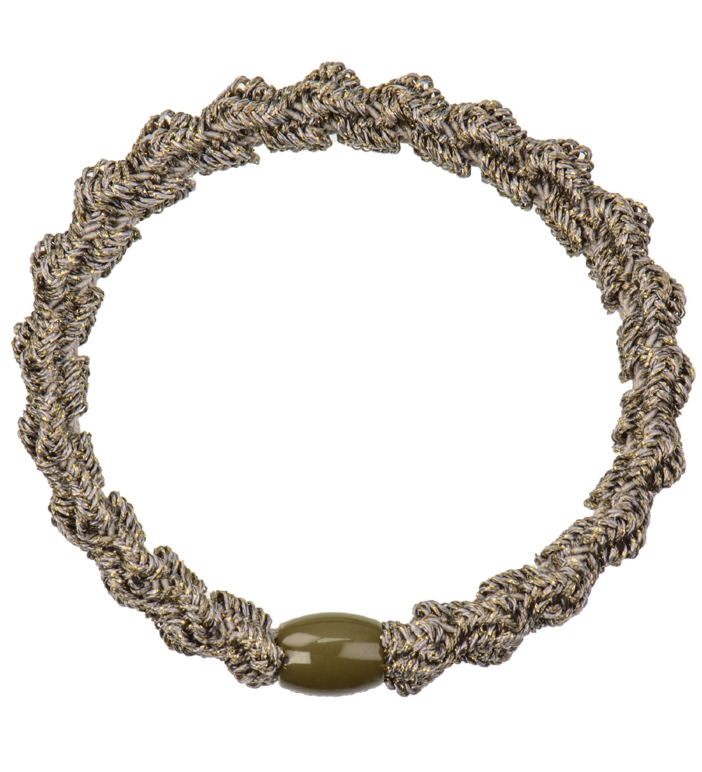 Kknekki Haargummi - Braun Glitzer m. Lace - Kknekki - One Size - Haarschmuck