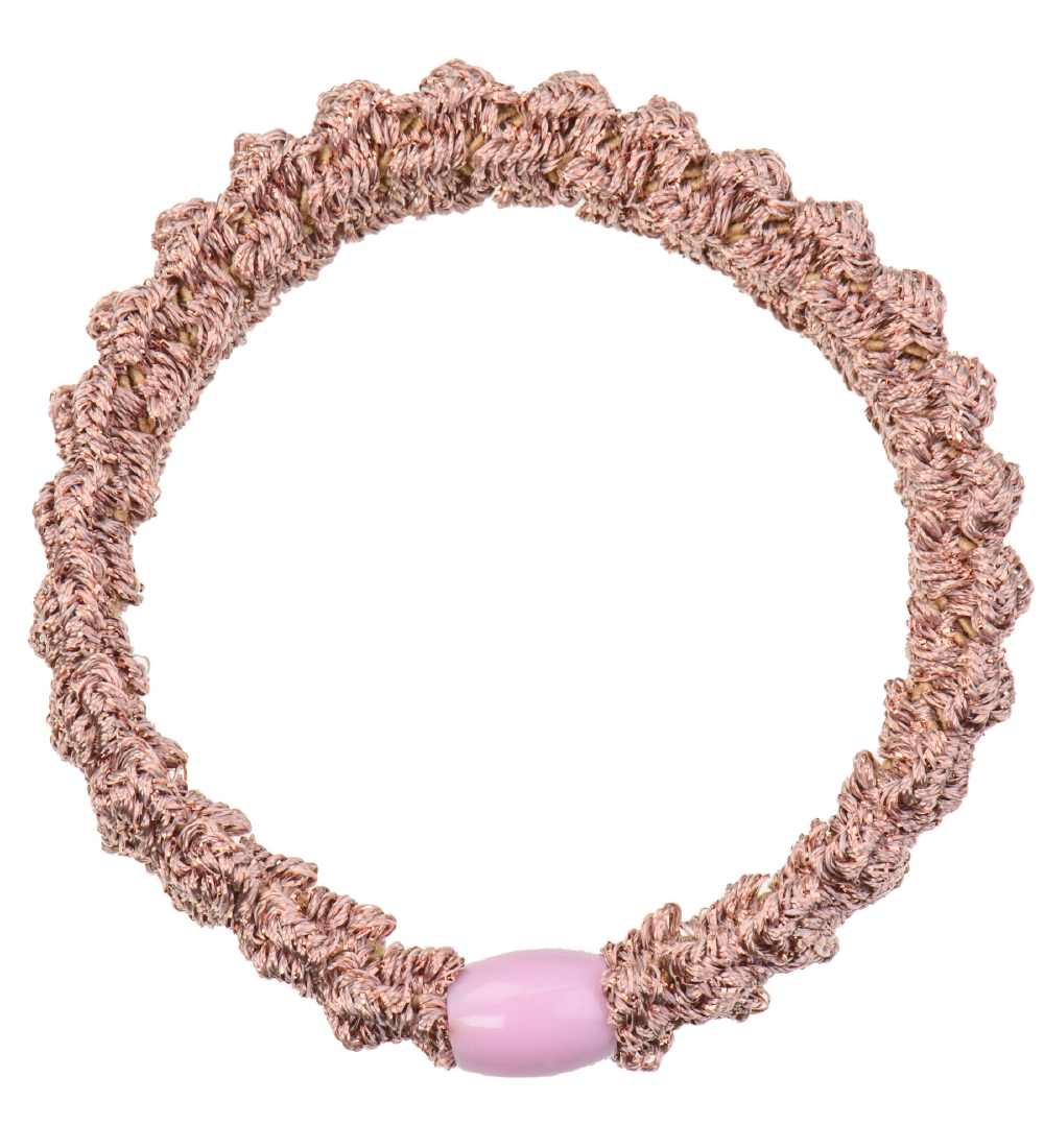 Kknekki Haargummi - Matt Rosa Glitzer m. Lace - Kknekki - One Size - Haarschmuck