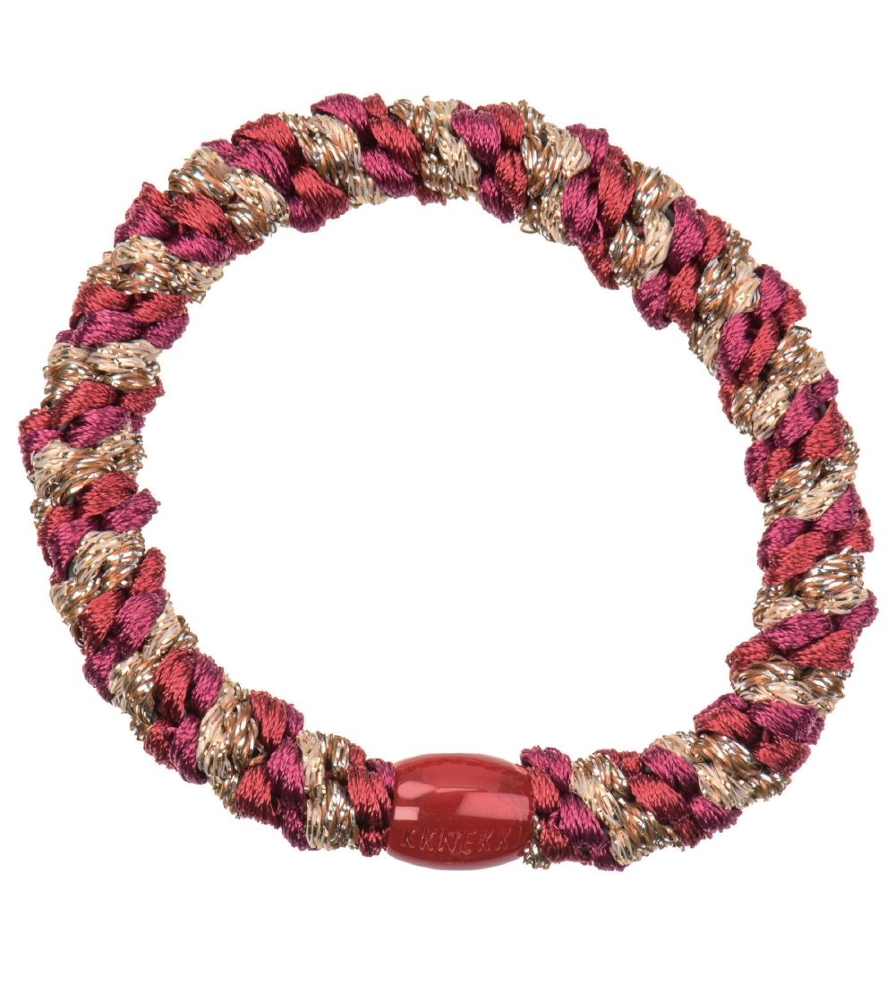 Kknekki Haargummi - Rot/Braun Glitzer - Kknekki - One Size - Haarschmuck