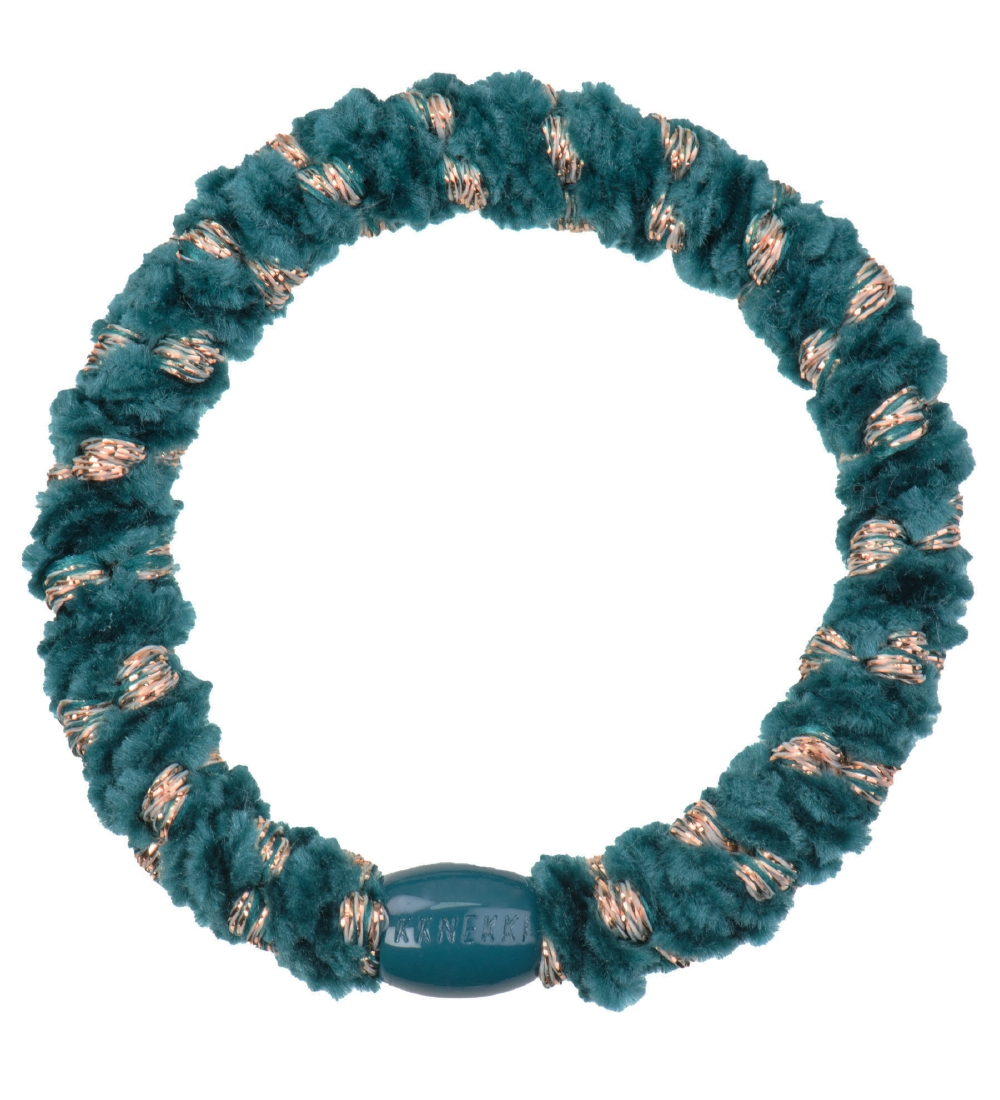 Kknekki Haargummi - Erdöl/Gold Velours m. Glitzer - Kknekki - One Size - Haarschmuck