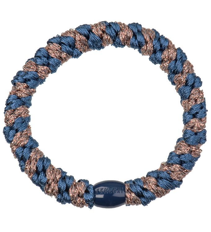 Kknekki Hårelastik - Blå/Brun Glimmer