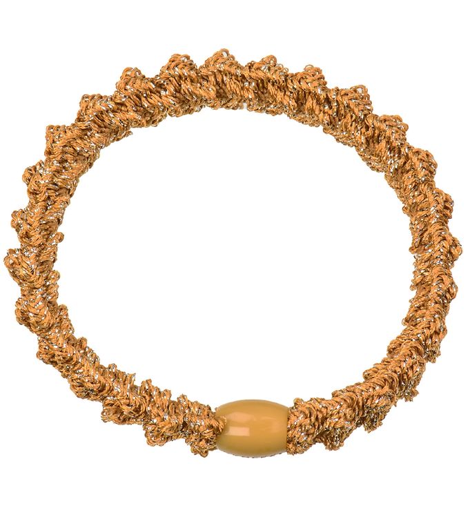 Kknekki Hårelastik - Karrygul Glimmer m. Lace