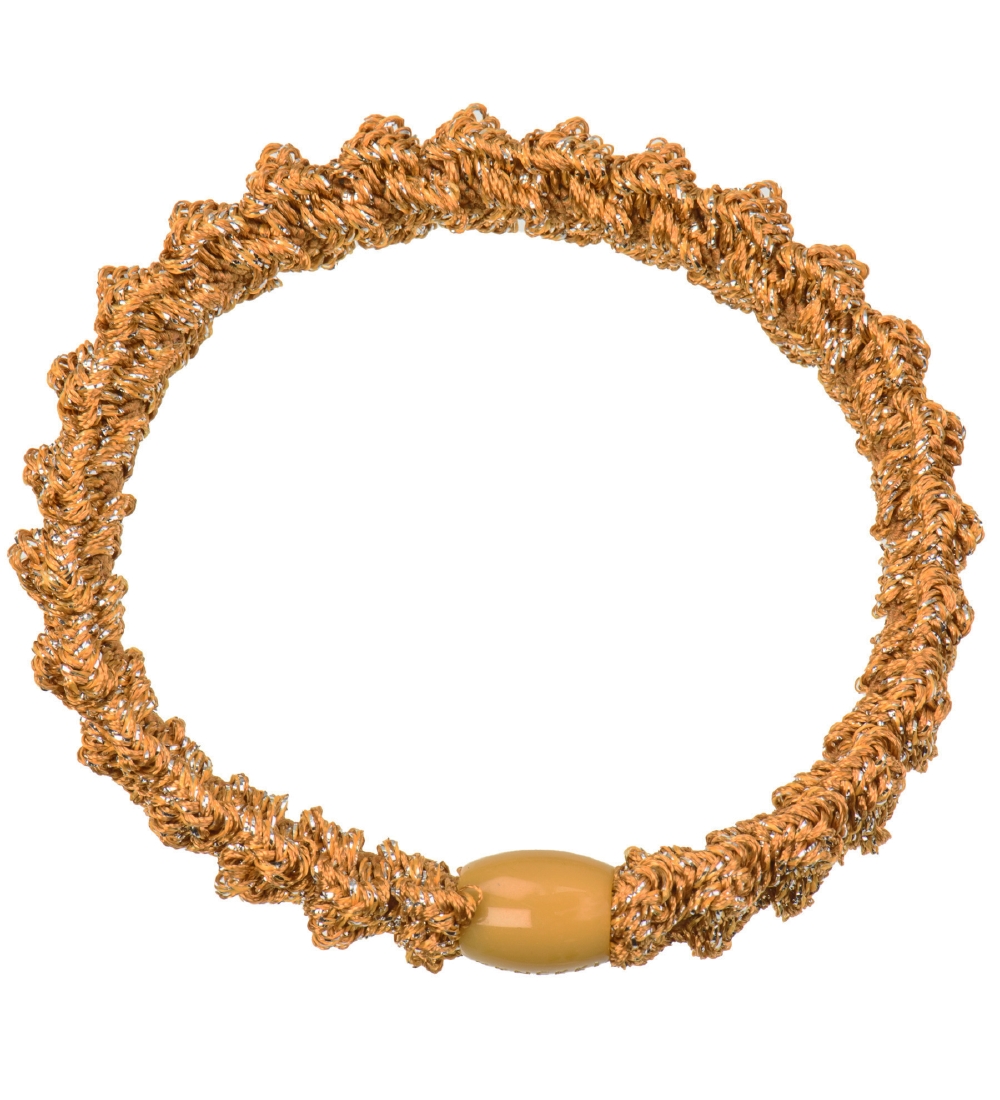 Kknekki Haargummi - Senfgelb Glitzer m. Lace - Kknekki - One Size - Haarschmuck