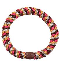 Kknekki Haarelastiek - Roze/Okergeel Glitter Kknekki Haarelastiek - Roze/Okergeel Glitter
