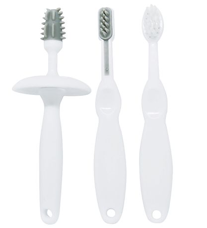 Kit de Brosses à Dent Oopsy - 4 Parties - Blanc/Gris Kit de Brosses à Dent Oopsy - 4 Parties - Blanc/Gris