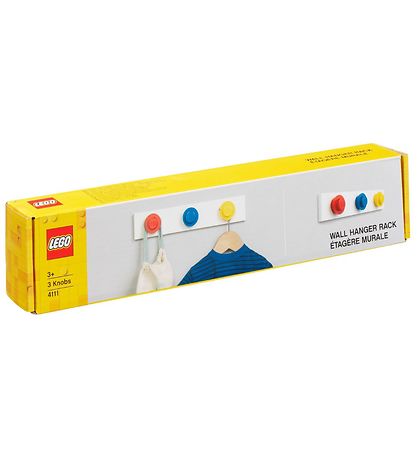 LEGO® Storage Knagerække - 33 cm - Rød/Blå/Gul