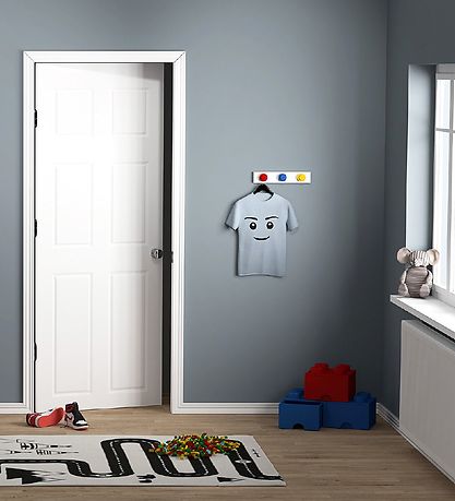 LEGO® Storage Knagerække - 33 cm - Rød/Blå/Gul