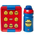 LEGO® Storage Madkasse/Drikkedunk - Iconic - Blå/Rød