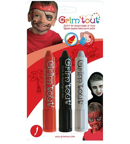 Grim Tout Ansigtsmaling - 3-Pak - Pirat/Vampyr Grim Tout Ansigtsmaling - 3-Pak - Pirat/Vampyr
