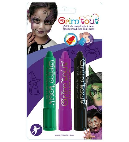 Grim Tout Ansigtsmaling - 3-pak - Heks