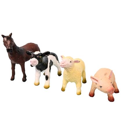 Green Rubber Toys Dýr - 4 Pakki - 11 cm - Húsdýr Green Rubber Toys Dýr - 4 Pakki - 11 cm - Húsdýr