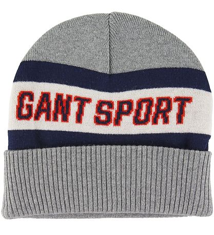 GANT Mütze - Wolle/Baumwolle - 2-lagig - Sport - Grey Melange GANT Mütze - Wolle/Baumwolle - 2-lagig - Sport - Grey Melange