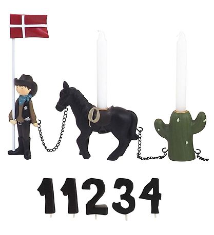 Kids by Friis Fødselsdagstog - Cowboy m. 11 Tal Kids by Friis Fødselsdagstog - Cowboy m. 11 Tal