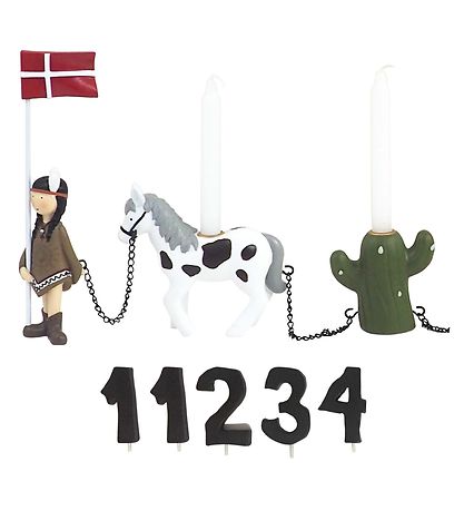 Kids by Friis Fødselsdagstog - Indianerpige m. 11 Tal