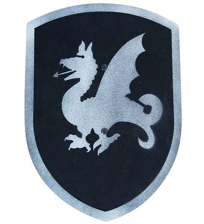 Den Goda Fen Kostüm - Ritterschild - Schwarz/Silber Den Goda Fen Kostüm - Ritterschild - Schwarz/Silber