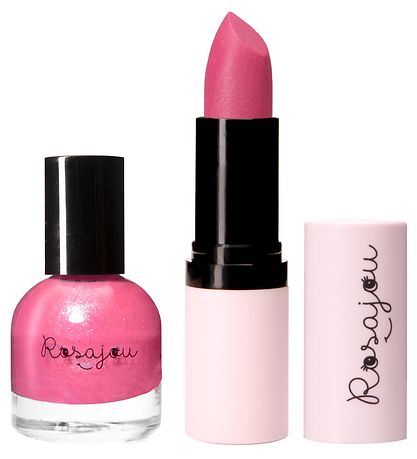 Rosajou Sminkesæt - Rubis - Læbestift/Neglelak Rosajou Sminkesæt - Rubis - Læbestift/Neglelak